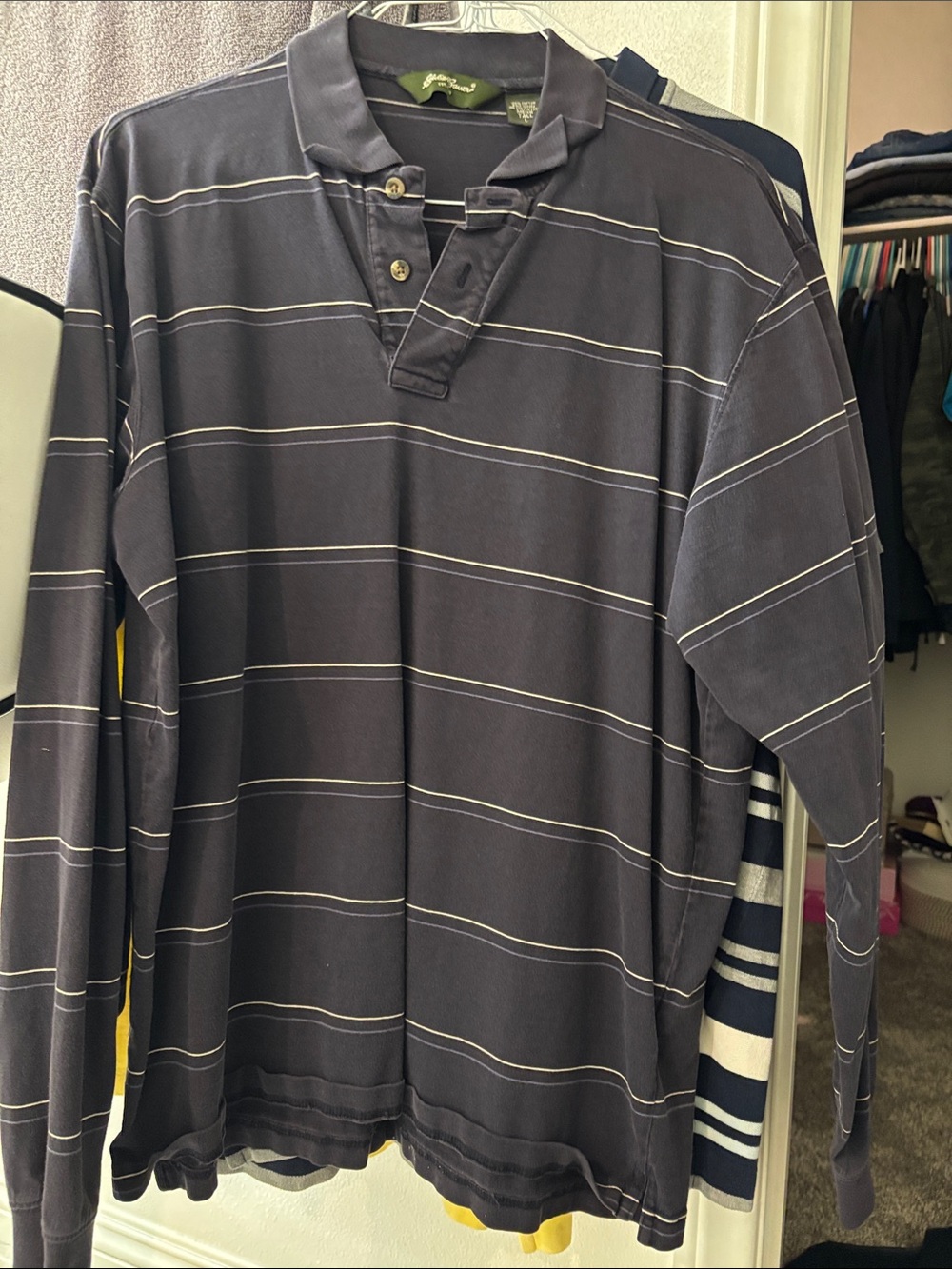 Eddie Bauer men’s large tall polo shirt long sleeve